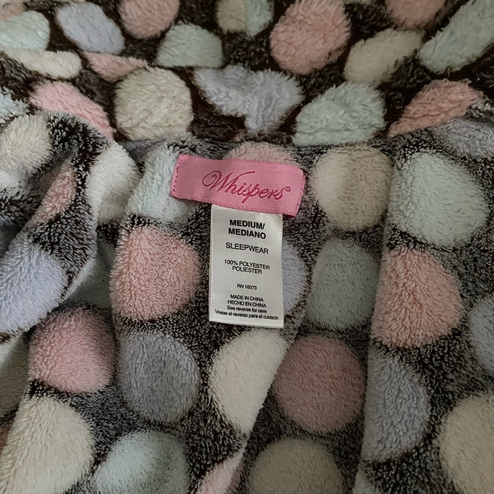 Whispers comfy polka dotted robe